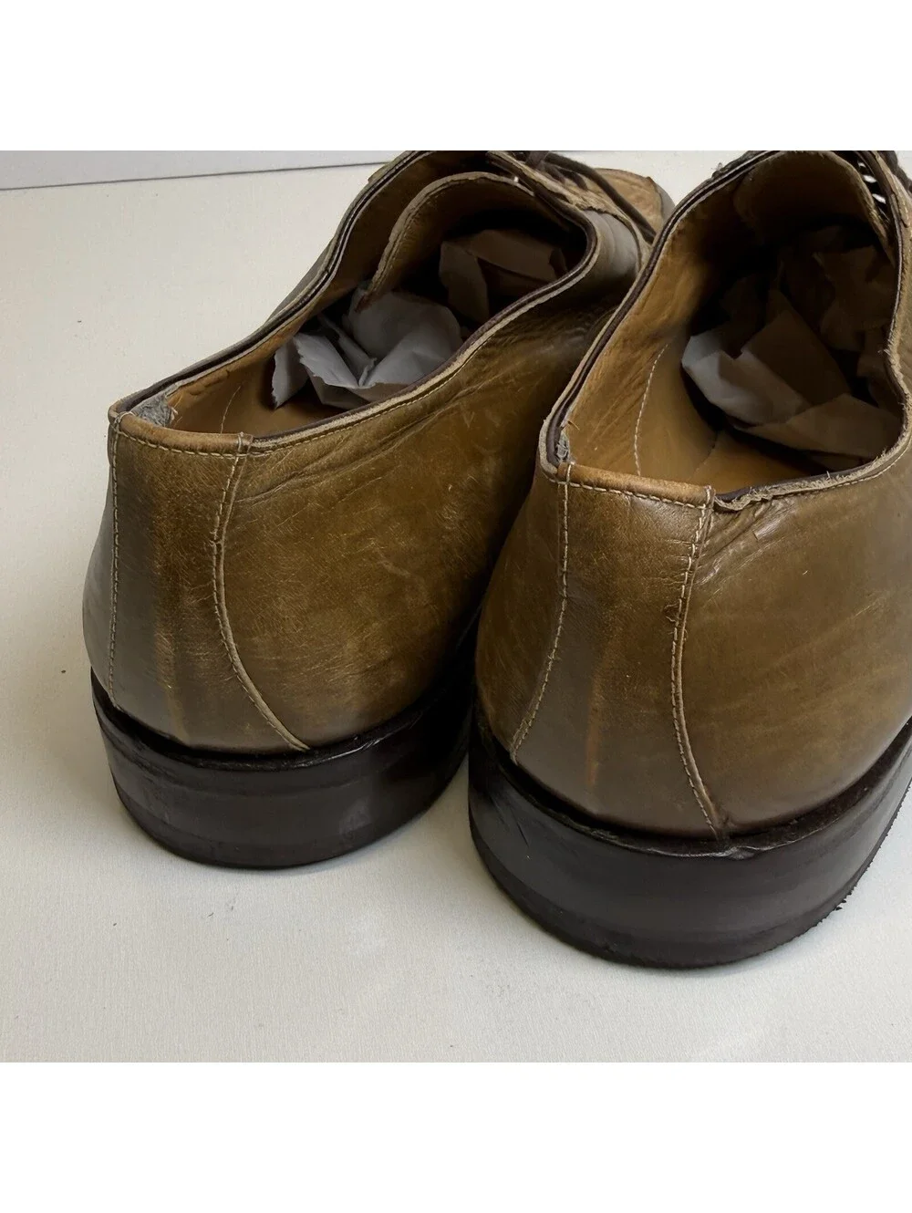 Vintage Caporicci Shoes Oxfords Sz 13 Brown Crocodile Leather Lace Up Italy Tan
